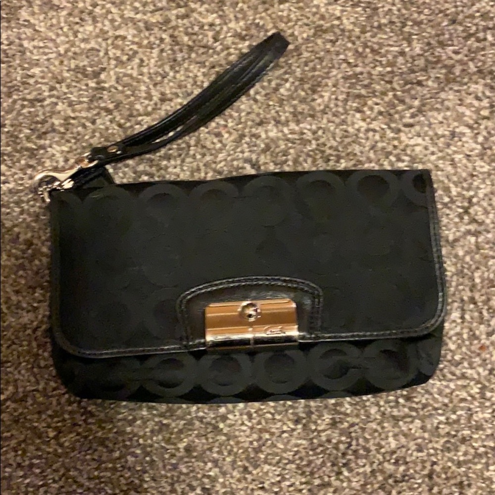 Black Coach Wristlet